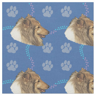 Artistiek Ruw Collie Hoofd (Sable) Stof
