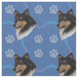 Artistiek Ruw Collie Hoofd (TRI) Stof