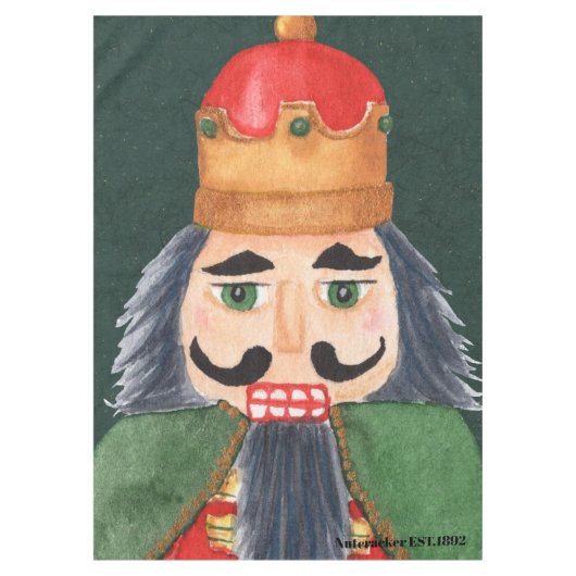 Artistiek schilderij notenkraker EST 1982 Groen Tafelkleed (Voorkant)