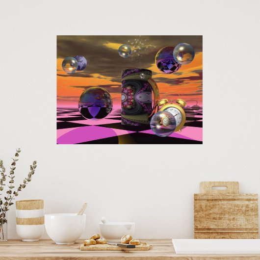 artistiek sci-fi-poster poster (Keuken)