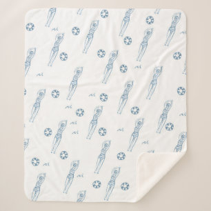  artistiek Snychro zwemteam patroon Sherpa Deken