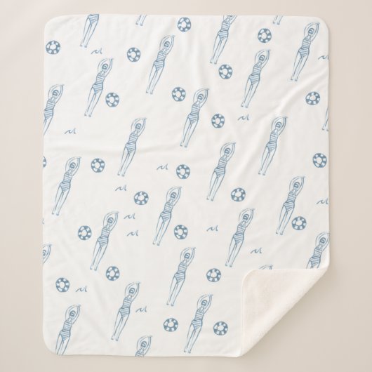  artistiek Snychro zwemteam patroon Sherpa Deken (Voorkant)