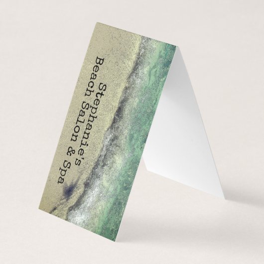 Artistiek strand Ocean Waves Kustsalon Spa Visitekaartje (Voorkant)