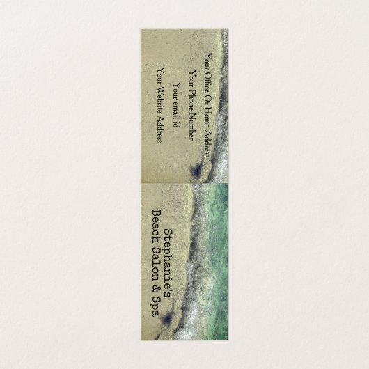 Artistiek strand Ocean Waves Kustsalon Spa Visitekaartje (Buitenkant ongevouwen)