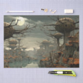 Artistiek surrealisme sereen tissuepapier (Craft)