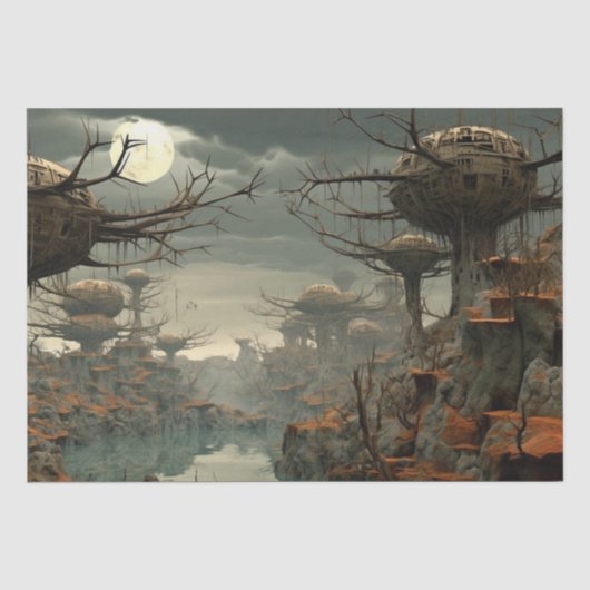 Artistiek surrealisme sereen tissuepapier (Voorkant)