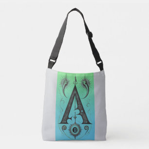 Artistiek symbool van visie en energie crossbody tas