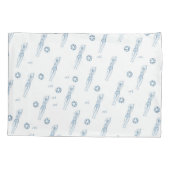  artistiek synchroon zwemwater Blauw Patroon Kussensloop (Achterkant)