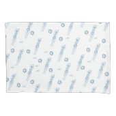  artistiek synchroon zwemwater Blauw Patroon Kussensloop (Voorkant)