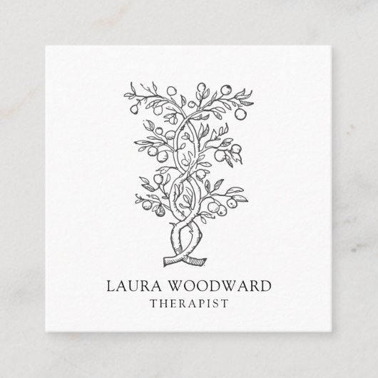 artistiek therapeut vierkante visitekaartje (Voorkant)