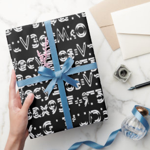 Artistiek toetsenbord karakterpatroon cadeaupapier