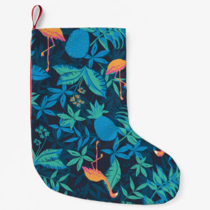 Artistiek Tropisch: Flamingo Ananas Patroon. Kleine Kerstsok