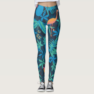 Artistiek Tropisch: Flamingo Ananas Patroon. Leggings