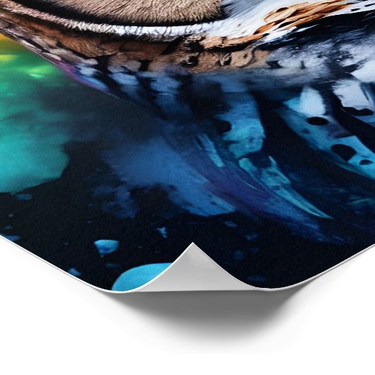 Artistiek uilenportret poster (Hoek)