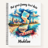 Artistiek uitzicht van de kust van New Jersey Notitieboek (Voorkant)