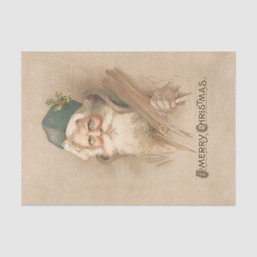 Artistiek  Vader Kerstportret Tissuepapier (Voorkant)