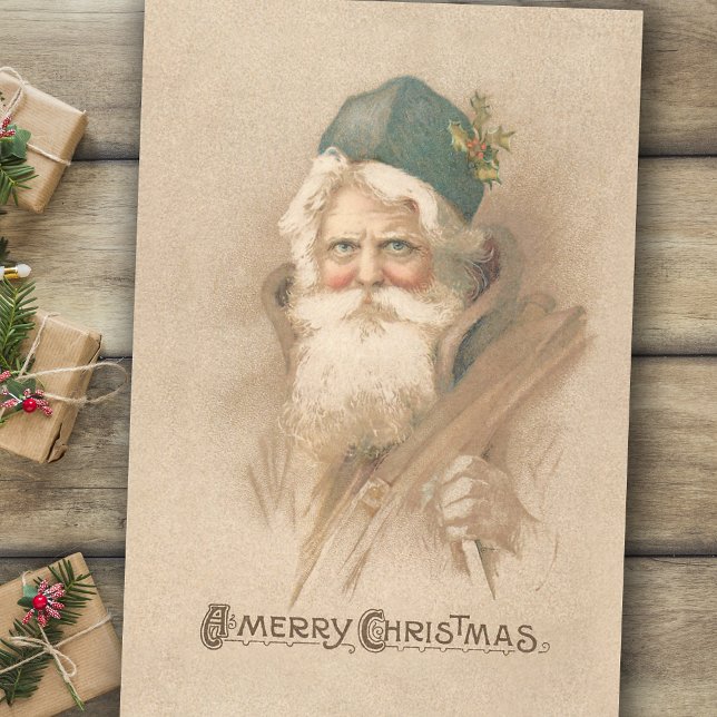 Artistiek Vader Kerstportret Tissuepapier