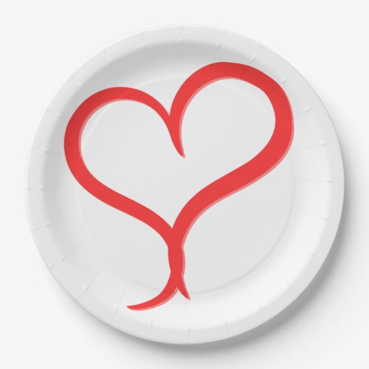 Artistiek Valentijn Tafelservies voor Evenementen Papieren Bordje (Voorkant)