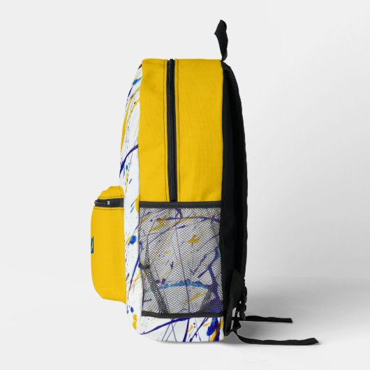 Artistiek Verf Splatter Ontwerp Bedrukte Rugzak (Rechts)