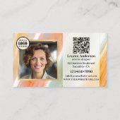 Artistiek verfstaal Moderne Interieurontwerper Visitekaartje (Achterkant)