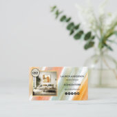 Artistiek verfstaal Moderne Interieurontwerper Visitekaartje (Staand voorkant)