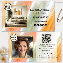 Artistiek verfstaal Moderne Interieurontwerper Visitekaartje