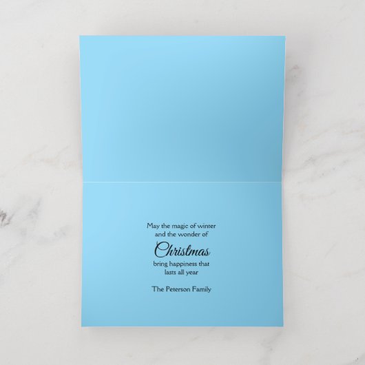 Artistiek Verhalenboek Kerstdorp Folie Feestdagenkaart (Binnenlaag)