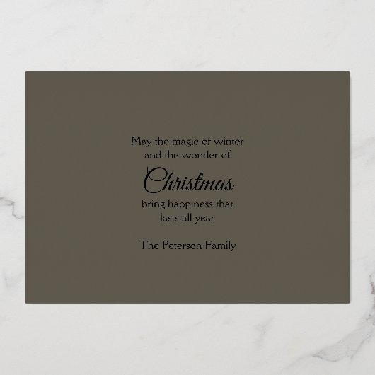 Artistiek Verhalenboek Kerstdorp Folie Feestdagenkaart (Achterkant)