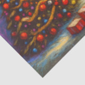 Artistiek Verhalenboek Kerstdorp Tissuepapier (Detail)