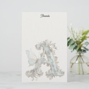 Artistiek versierde letter A Briefpapier