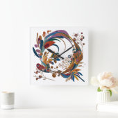 Artistiek Vierkant Acryl Wandklok 10.75" (Huis)