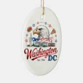 Artistiek Washington DC Keramisch Ornament, bezien Keramisch Ornament (Rechts)