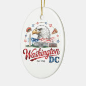 Artistiek Washington DC Keramisch Ornament, bezien Keramisch Ornament (Links)