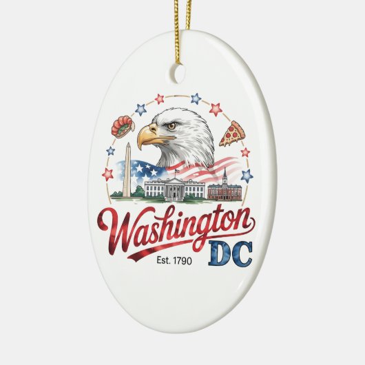 Artistiek Washington DC Keramisch Ornament, bezien Keramisch Ornament (Links)