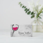 artistiek wijnglas | Gestructureerde achtergrond Visitekaartje (Staand voorkant)