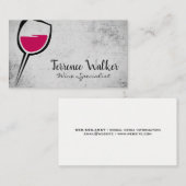 artistiek wijnglas | Gestructureerde achtergrond Visitekaartje (Voorkant / Achterkant)