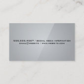 Artistiek wijnglas | Slank grijs Visitekaartje (Achterkant)