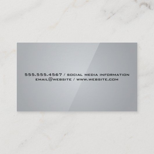 Artistiek wijnglas | Slank grijs Visitekaartje (Achterkant)