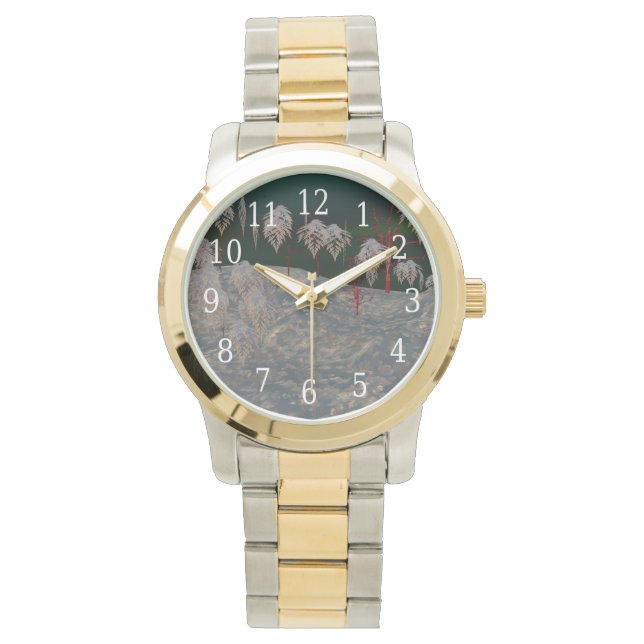 Artistiek Winter Wonderland horloge (Voorkant)