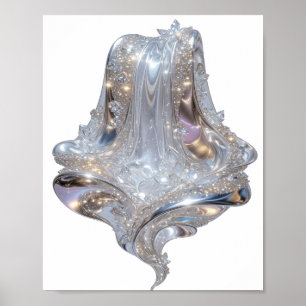 Artistiek Zilver ABSTRACTE KUNST Poster