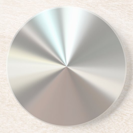 Artistiek zilver metaal zandsteen onderzetter (Voorkant)