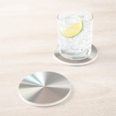 Artistiek zilver metaal zandsteen onderzetter (Zijkant)