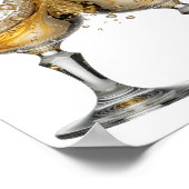 Artistiek Zilver WHISKY SPLASH Poster (Hoek)