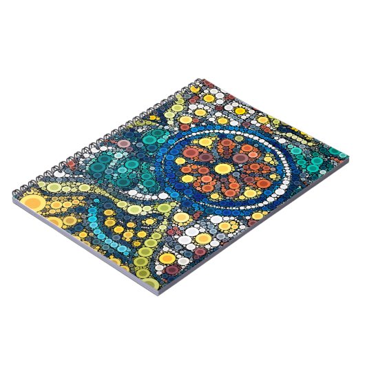 Artistiek Zuidwestelijk Aardewerk Kleurrijk Uniek Notitieboek (Linkerzijde)