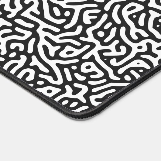 Artistiek Zwart Turing Patroon Bureaumat (Hoek)