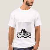 Artistiek zwart-wit grafisch T-shirt (Voorkant)