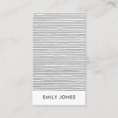 ARTISTIEK ZWART WIT SCHETS GESTREEPT LIJNPATROON VISITEKAARTJE (Voorkant)