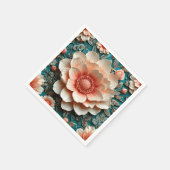 Artistieke 3D bloemschikken Servet (Hoek)