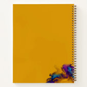 Artistieke aangepaste naam kleurrijke waterverf in notitieboek (Achterkant)