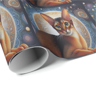 Artistieke Abessijnse Kat, Modern Abessijns Kitte Cadeaupapier
